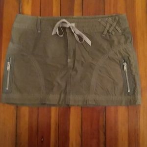 Tan mini skirt